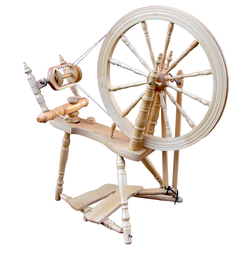 Kromski Symphony Spinnrad Lackiert — klare Schutzlackierung, helles natürliches Holz