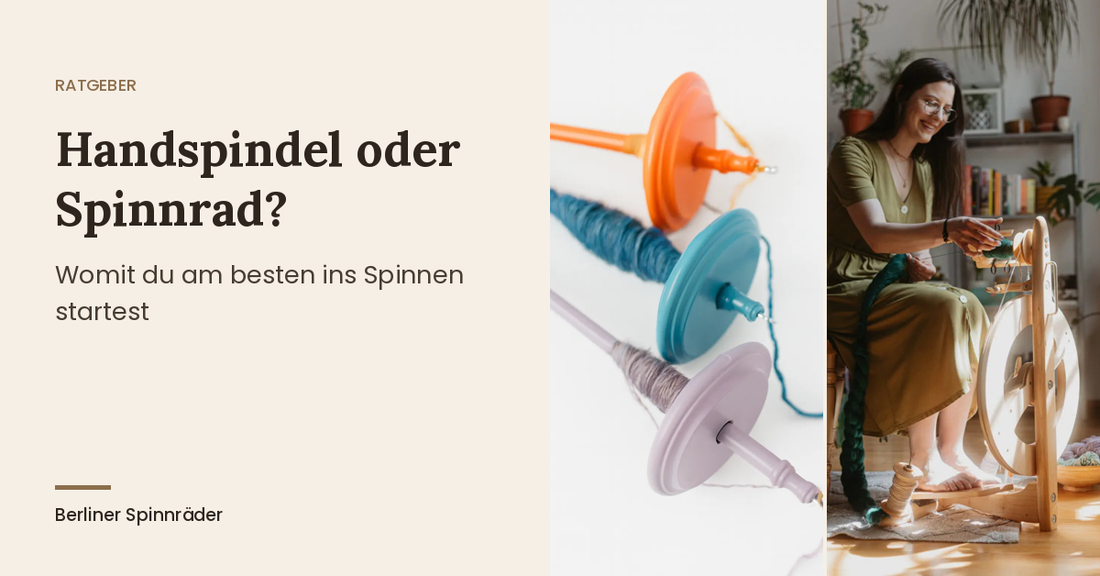 Handspindel oder Spinnrad: Kromski Handspindeln und eine Spinnerin am Kromski Fantasia