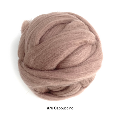 Kromski Merino Kammzug Standard in Cappuccino, Farbe 76